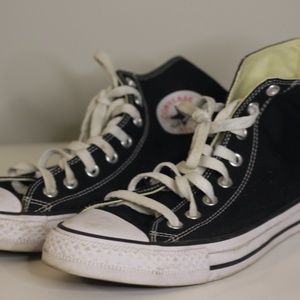 Black High Top Converse All Star Chucks